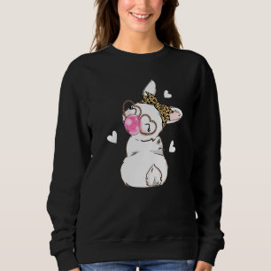 Bunny Ansikte Leopard Glasses Heart Headband Lyckl T Shirt