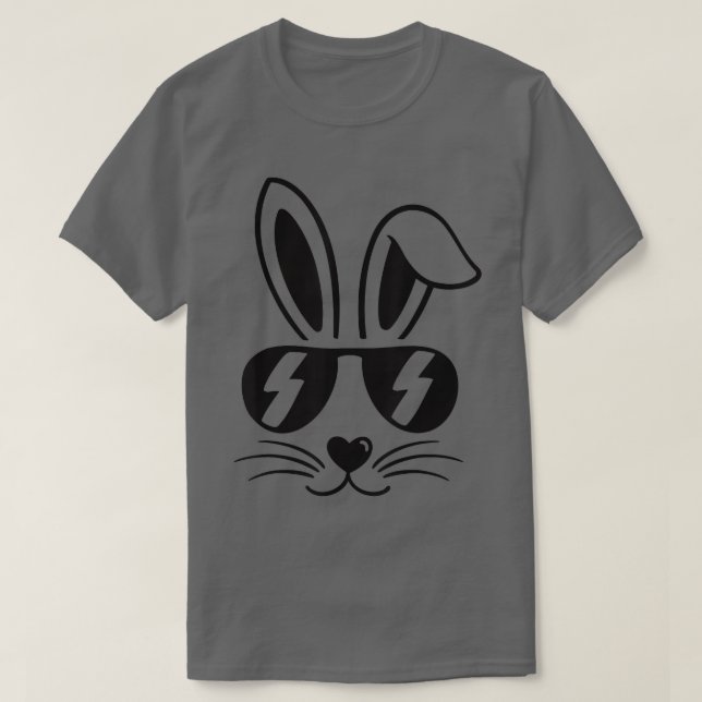 Bunny Ansikte med solglasögon för boys Manar Kids  T Shirt (Design framsida)