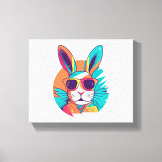 Bunny Ansikte med solglasögon för pojkar Manar Kid Canvastryck