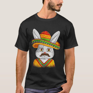 Bunny Ansikte med Sombrero Boys Manar Kids Påsk Da T Shirt