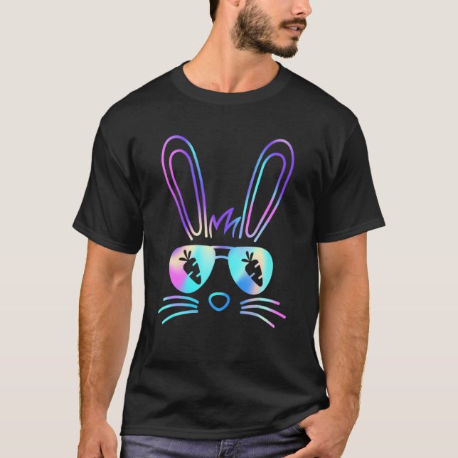 Bunny Ansikte Påsk Day Sunglass Carrot för boys G T Shirt (Framsida)