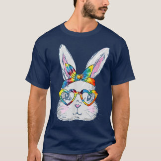 Bunny Ansikte Sunglasses Tie Dye Glasses Bandana Ö T Shirt