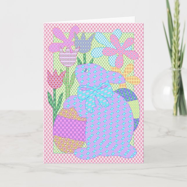 Bunny-applikationskort III Helgkort (Framsida)
