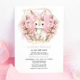 Bunny är på Way Baby Shower Inbjudningar