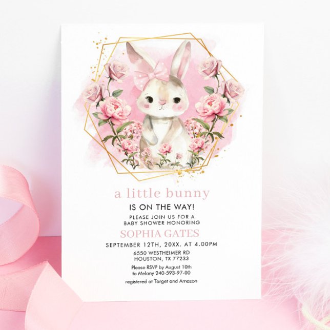 Bunny är på Way Baby Shower Inbjudningar (Skapare uppladdad)