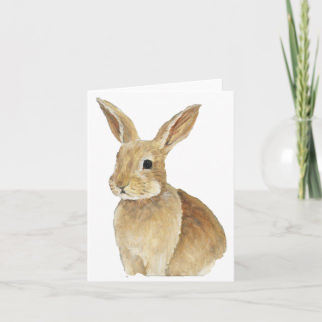 Bunny Art-anteckningskort Helgkort (Framsida)