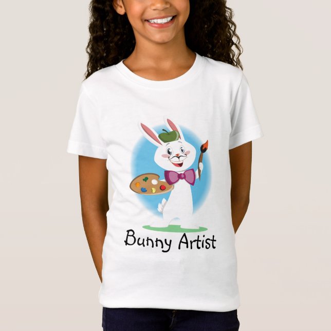 Bunny Art Artist T Shirt (Framsida)