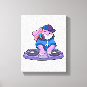 Bunny as Musician med Mixer Canvastryck
