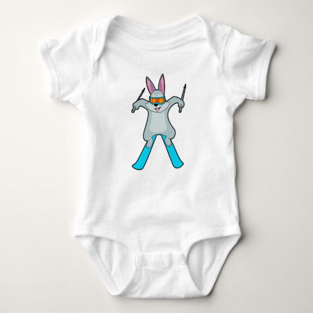 Bunny as Skier med Ski T Shirt (Framsida)
