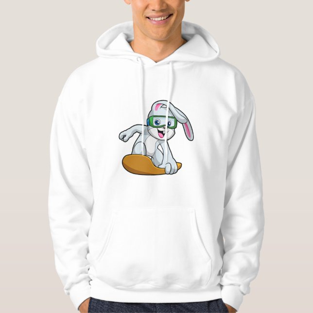 Bunny as Snowboarder med Snowboard Hoodie (Framsida)