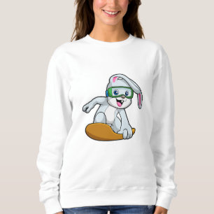 Bunny as Snowboarder med Snowboard T Shirt