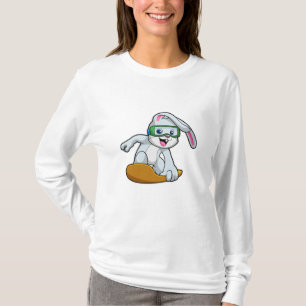Bunny as Snowboarder med Snowboard T Shirt