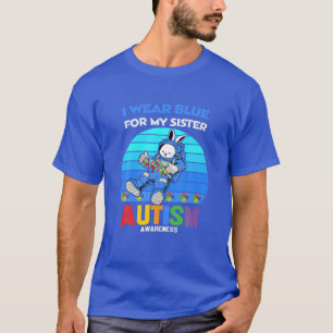 Bunny Astronaut Costume Autism I Bära Blue för min T Shirt