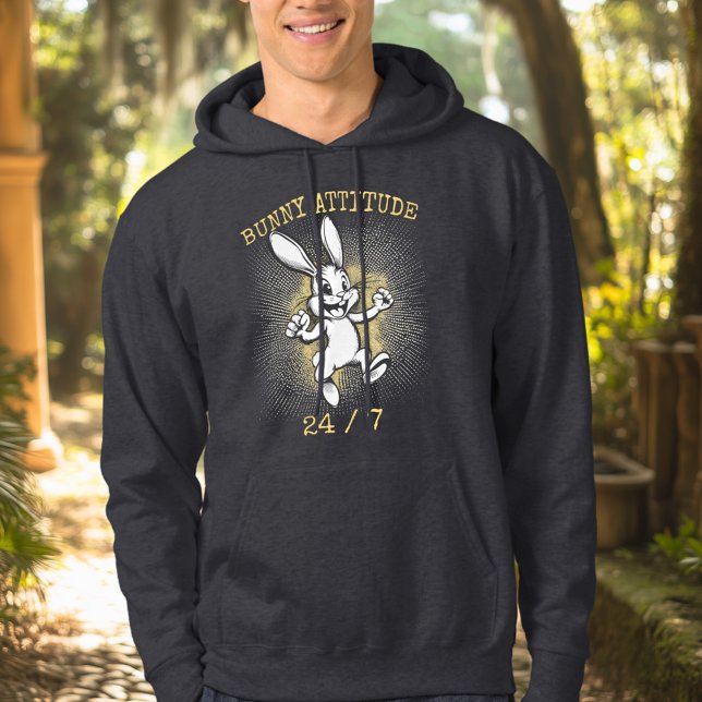 Bunny Attitude 24/7 - Energy Rabbit Hoodie (Skapare uppladdad)