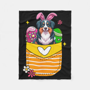 Bunny Australian shepherd Påsk chokladägg i Fleecefilt