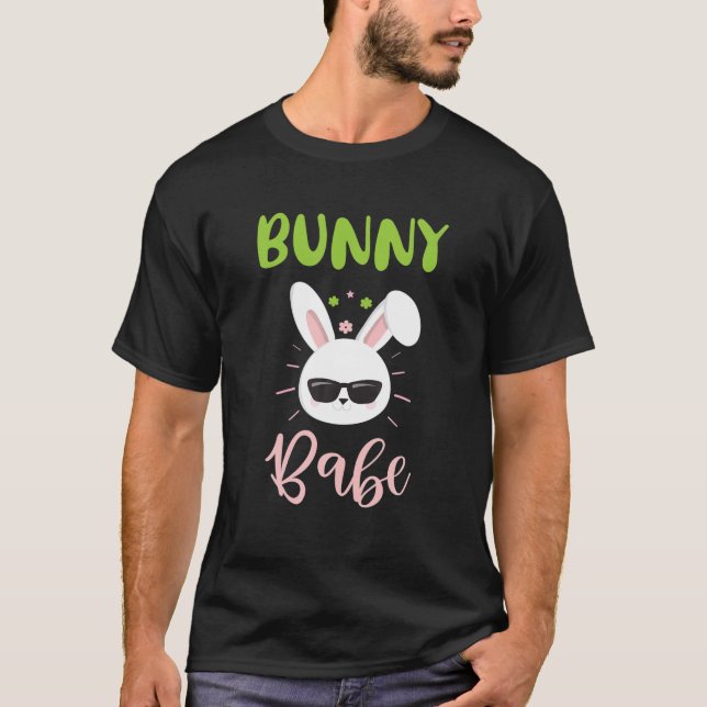 Bunny Babe Cute Easter Day T Shirt (Framsida)