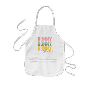 Bunny Babe Cute Modern Girly Påsk Personlig Barnförkläde