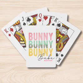 Bunny Babe Cute Modern Girly Påsk Personlig Casinokort