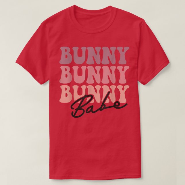 Bunny Babe Glad påsk Day T Shirt (Design framsida)