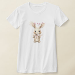 Bunny Baby Shower Det är en flicka T Shirt