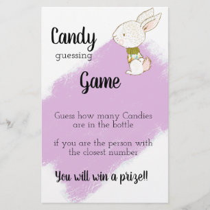 Bunny Baby Shower Game - Candy Flygblad