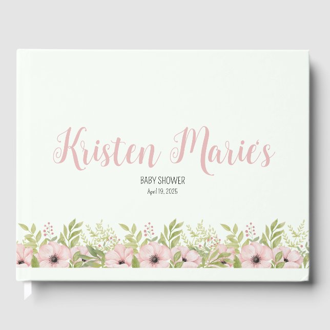 Bunny Baby Shower Gästböcker (Framsida)