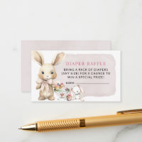 Bunny Baby Shower Girl Diaper Raffle