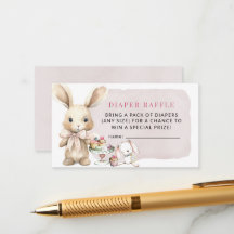 Bunny Baby Shower Girl Diaper Raffle