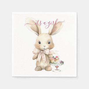 Bunny Baby Shower Girl Pappersservett