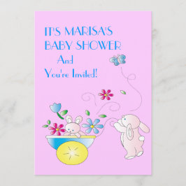 Bunny Baby Shower-inbjudan Inbjudningar