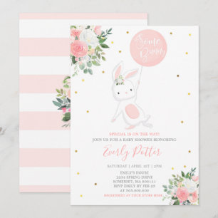 Bunny Baby Shower-inbjudan till en Speciell fjälli Inbjudningar