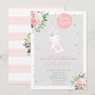 Bunny Baby Shower-inbjudan till en Speciell fjälli Inbjudningar