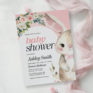 Bunny Baby Shower Inbjudningar