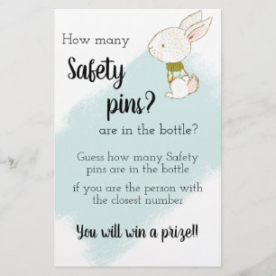 Bunny Baby Shower-spel Flygblad