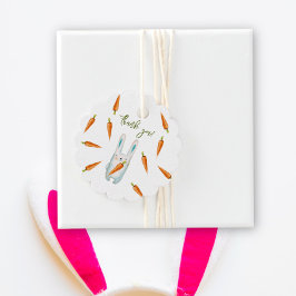 Bunny Baby Shower - tack Gåvor Etiketter