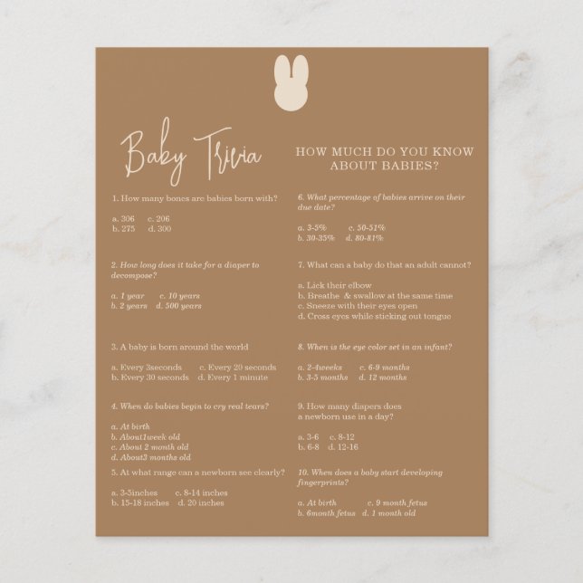 Bunny Baby Trivia | Barnstödsspel (Framsida)
