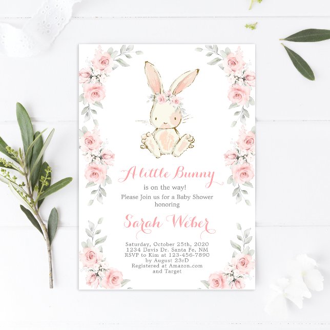 Bunny babyduschflicka inbjudningar (Skapare uppladdad)