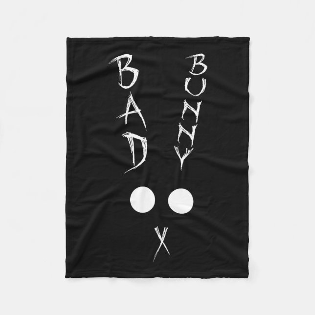 Bunny Bad Rabbit Glad påsk Eggs Hunting Vår Fleecefilt (Framsidan)