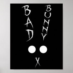 Bunny Bad Rabbit Glad påsk Eggs Hunting Vår Poster