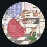 bunny bakkaka runt klistermärke<br><div class="desc">Kakor för snö-dagar</div>