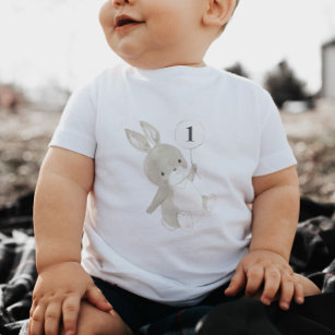 Bunny Balloon 1:a födelsedag T Shirt