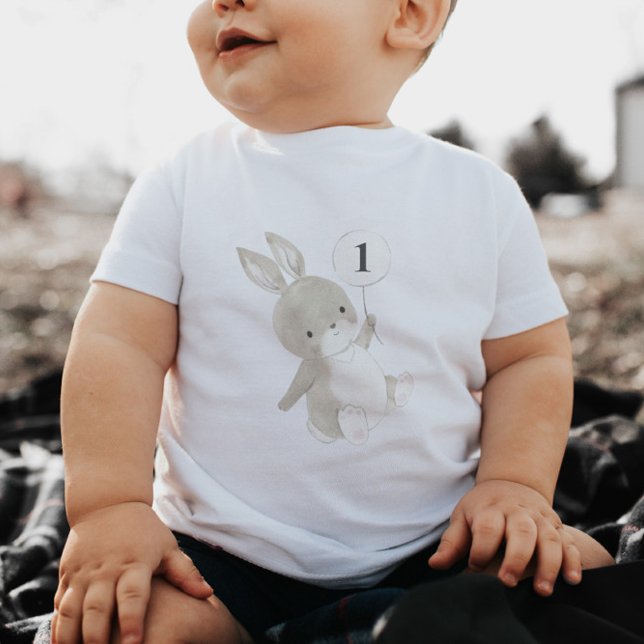 Bunny Balloon 1:a födelsedag T Shirt (Skapare uppladdad)
