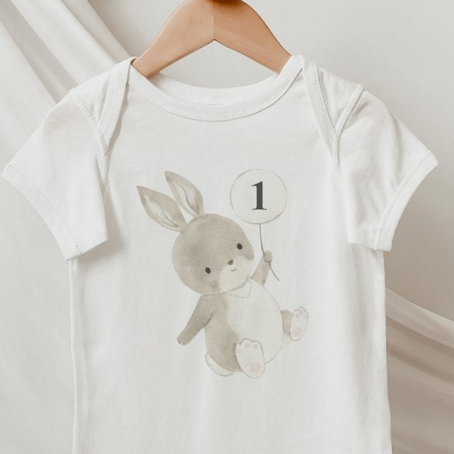 Bunny Balloon 1:a födelsedag T Shirt (Skapare uppladdad)