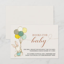 Bunny Balloons Bokar för Baby-inneslutning Inbjudningar