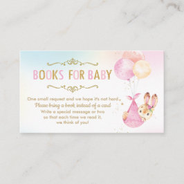 Bunny Ballows Baby Shower tar en Bok i stället Tilläggskort