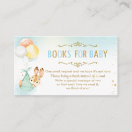 Bunny Ballows Baby Shower tar en Bok i stället Tilläggskort