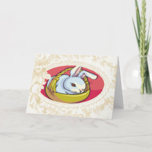 Bunny Basket Påsk-kort Helgkort