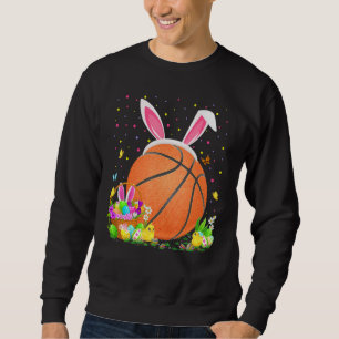 Bunny Basketball Påskägg Hunt Basketball Easte Lång Ärmad Tröja