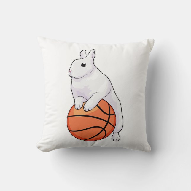 Bunny Basketball-spelare Kudde (Framsida)