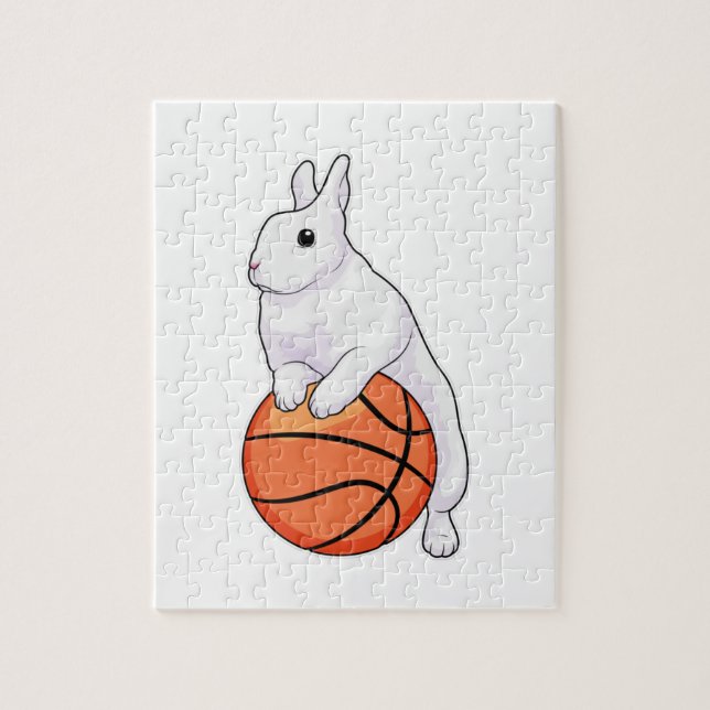 Bunny Basketball-spelare Pussel (Vertikal)